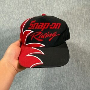 Snap-on Hats Men One Size Black Red Snapback Racing K-Products Vintage Tools Cap